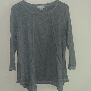 Liz Claiborne tunic gray top